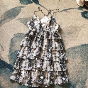 Mini snake print dress